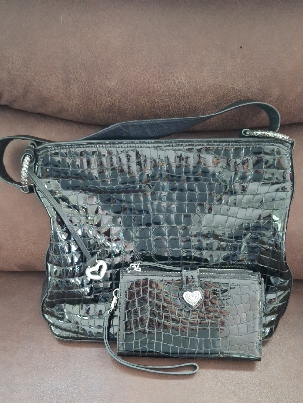 Brighton Shoulder bag with matching wristlet.